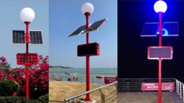 Solar-Powered Typhoon Warning Signal Pole Provides Early Warning for Natural Disasters Including Typ
