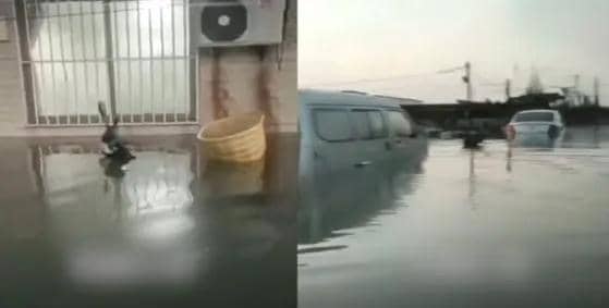 滦南县潮水猛涨，多户居民家中进水