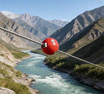 高压线防外破智能警示球守护电力传输安全