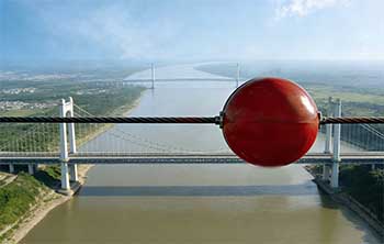 跨江跨海线路的安全标配：输电线路航空标志球