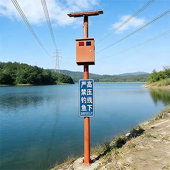 声光联动 + 精准探测：高压线下防垂钓智能警示杆