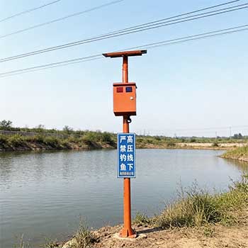 远离高压，杜绝垂钓触电悲剧，高压线下防垂钓智能警示杆
